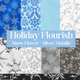 Holiday Flourish Snow Flower Metallic Fabrics